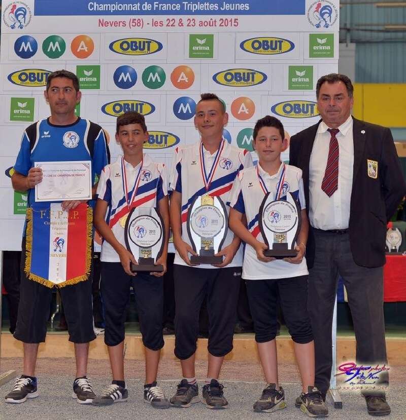 Champions de France Triplette Cadet 2015